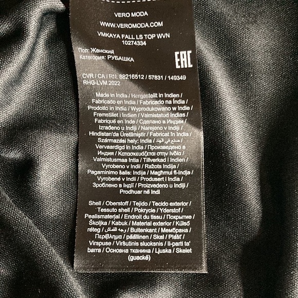 Veto Moda | NEW Black Floral Kaya Falls Chiffon Top Large - Picture 5 of 6